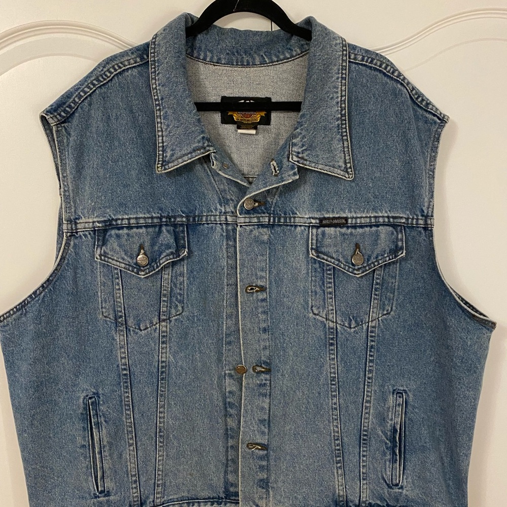 Harley Davidson Denim vest.